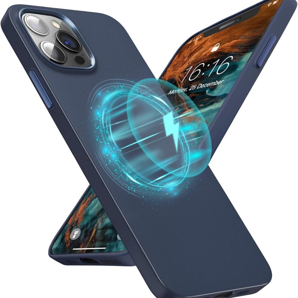 iPhone 13 Pro Silicone Case Magnetic Blue